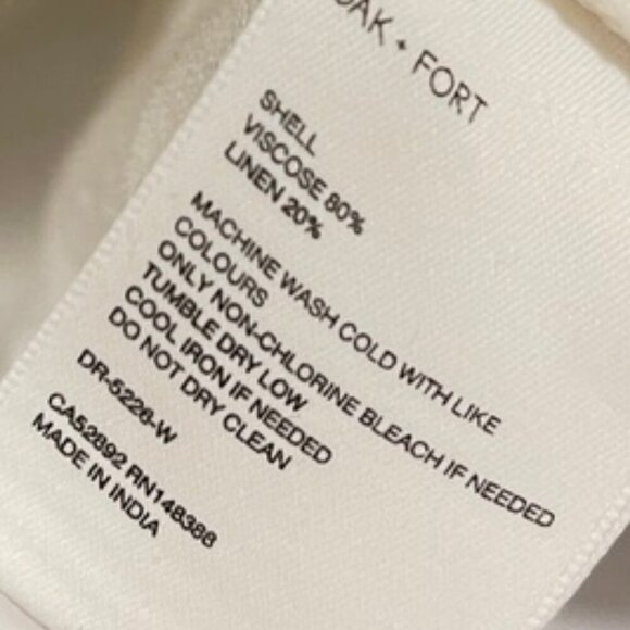 OAK + FORT Linen Blend Midi Dress Oatmeal – Size XS - Picture 9 of 16